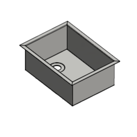 Versandmetall RVS wastafel, camperverlenging {R3B} 1,5 mm omlopende rand 20 mm, BINNENKANT K320, breedte 250 mm, incl. Rand 287 mm, lengte 350 mm, incl. Rand 387 mm, diepte 145 mm
