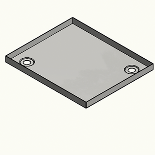 Versandmetall RVS douchebak, douchebak {R1A} 1,5 mm, binnen slijpen K320, diepte 700 mm, breedte 700 mm, 1 of 2 afvoeropeningen, hoogte 30 mm