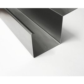 Versandmetall -30mtr (15x2mtr) regengoot P2 axcxb 20/50/30/50, L = 2000mm gemaakt van 1.5mm RVS buitengrond K320