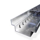 Versandmetall Edelstahl Drainagerinnen Form A  inkl. Schlitzrost Einlaufbreite  90, 120, 140, 190mm