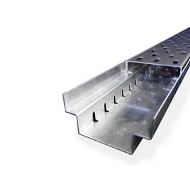 Versandmetall Edelstahl Drainagerinnen Form A  inkl. Schlitzrost Einlaufbreite  90, 120, 140, 190mm