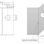 Versandmetall -Profil spécial en acier inoxydable de 1,5 mm finition de surface biseautée K320 460 / 500 mm longueur 2150 mm