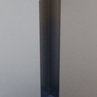 Versandmetall Binnenhoekbescherming van RVS 1-voudig geslepen, oppervlak optioneel eenzijdig met slijpkorrel 320, 150x370mm lengte 500 mm, dikte 1,5mm