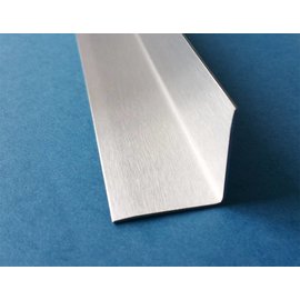 Versandmetall Binnenhoekbescherming van RVS 1-voudig geslepen, oppervlak optioneel eenzijdig met slijpkorrel 320, 150x370mm lengte 500 mm, dikte 1,5mm