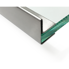 Versandmetall RVS glazen dakgoot tot 26mm glas 1.4301 korrel 320