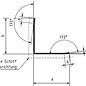 Versandmetall RESTERENDE VOORRAAD [19B] Set van 4 RVS hoeken, drievoudig gevouwen, oppervlakteafwerking K320, zichtzijde BUITEN, as: 25x25 mm, materiaaldikte: 2,0 mm, lengte 1000mm