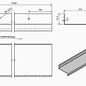 Versandmetall ÉLÉMENTS RESTANTS Étagère en acier inoxydable stable, étagère de cuisine en acier inoxydable, grain finement moulu 320 (côté visible) Variante 2 avec bordure vers le bas, épaisseur du matériau 1,5 mm, longueur 450 mm, dimensions selon le croquis