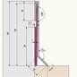 Versandmetall OVERIGE ITEMS [22B] SLF6-1 Plint Plint Plint, onder 10mm 1.0mm, 60mm hoog, slijpkorrel 320, lengte: 2500mm