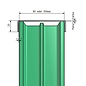 Versandmetall ARTICLES RESTANTS [23B] Profilé de bordure bloc de verre Profil en U en acier inoxydable de 1,0 mm adapté au bloc de verre 80, axcxb : 20 x 84 (intérieur 82) x 20 mm, longueur 1000 mm