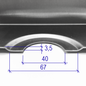 Versandmetall Restposten: Edelstahl Duschwanne, Duschtasse { R1 } 1,5mm, INNEN  Schliff K320, Tiefe  450 mm, Breite 450 mm, 1Ablaufbohrungen,  Höhe 20mm,