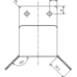 Versandmetall Support de câble en acier inoxydable de 1,5 mm, compact et stable pour les câbles, les câbles de charge de la wallbox,