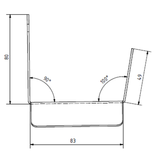 Versandmetall Support de câble en acier inoxydable de 1,5 mm, compact et stable pour les câbles, les câbles de charge de la wallbox,