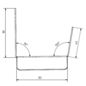 Versandmetall Support de câble en acier inoxydable de 1,5 mm, compact et stable pour les câbles, les câbles de charge de la wallbox,