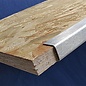 Versandmetall STOCK RESTANT [4A] Lot de 5 profilés de bordure profilés en U pour panneaux de bois de 15 mm d'épaisseur, 1,0 mm en acier inoxydable brossé K320, axcxb : 15x17,2x15 mm, longueur 1000 mm