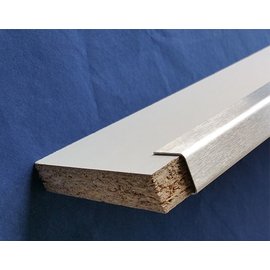 Versandmetall RESTPOSTEN [4A] 5er Set Einfassprofil U-Profil für 15mm starke Holzplatten, 1,0mm Edelstahl geschliffen K320, axcxb: 15x17,2x15 mm, Länge 1000mm