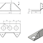 Versandmetall Étagère d'angle inox robuste pour distributeurs de savon, brosses à dents... en inox de haute qualité, profondeur 100 mm environ, rectifiée sur une face (grain 320) ou finition miroir IIID selon votre choix :