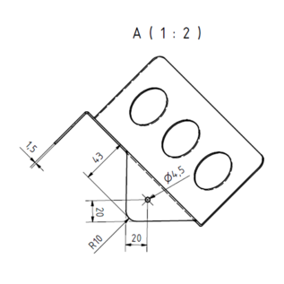 Versandmetall Stevige RVS hoekplank voor zeepdispensers, tandenborstels etc. van hoogwaardig RVS, ca. 100mm diep, eenzijdig geslepen (korrel 320) of IIID spiegelend, al naar gelang uw keuze: