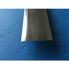 Versandmetall RESTPOSTEN [23B] Fugenabdeckleiste aus 1.4301 aus IIID-Blech Oberfläche spiegelnd/glänzend 2-fach 172° abgekantet, Materialstärke 1,0 / Breite 30mm / Länge 1500mm