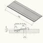 Versandmetall RESTERENDE VOORRAAD [23A] Set van 2 compensatieprofielen, overgangsstrip 2,0 mm 1.4301 geborsteld, dubbelgevouwen, breedte 90 mm, materiaaldikte 1,0 mm, lengte 1250 mm