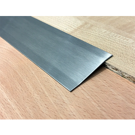 Versandmetall RESTPOSTEN [23A] 2er Set Ausgleichsprofil Übergangsleiste 2,0mm 1.4301 gebürstet 2-fach abgekantet, Breite 90 mm, Materialstärke 1,0 mm, Länge 1250mm