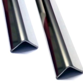 Versandmetall RESTPOSTEN [9A] Edelstahlwinkel Materialdicke 1,0mm axb 20 x 40 mm  Länge 1000 mm Aussen IIID spiegelnd, glänzend