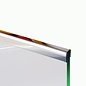 Versandmetall RESTPOSTEN [12B] EINFASSPROFIL U-Profil aus Edelstahl  2-fach gekantet Materialdicke 1,5 mm für Glas 12-12,5mm   (INNEN 13 mm) Länge 1000mm Aussen 2R (IIID) glänzend spiegelnd