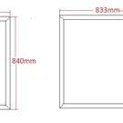 Versandmetall -Profil de couverture spécial en acier inoxydable de 1,0 mm, à double tranchant, surface d'un côté avec grain de mouture 320 en 120 mm de largeur 2500 mm de long - Copy - Copy