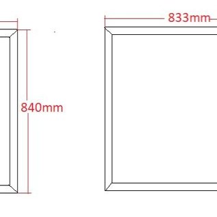 Versandmetall -Speciaal afdekprofiel van 1,0 mm roestvrij staal, tweesnijdend, eenzijdig oppervlak met slijpkorrel 320 in 120 mm breed 2500 mm lang - Copy - Copy