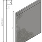 Versandmetall - Ensemble économique 24mtr (12x2mtr.) bordures de pelouse stables avec pli 1mm en acier inoxydable 160mm de haut