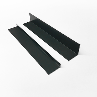 Versandmetall RESTERENDE VOORRAAD [15A] Set van 3 aluminium beugels antraciet ongelijk 90° afgekant, zichtzijde BINNEN 15x30 mm materiaaldikte: 1,5 mm lengte 1000 mm