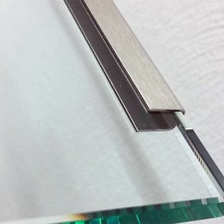 Versandmetall Glasrandprofiel U-Profiel, gemaakt van roestvrij Staal, lengte tot 2500 mm vor Glasdickte van 8 mm tot 12,52 mm - Copy
