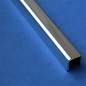 Versandmetall Glas Einfassprofil U-Profil Edelstahl V4A  bis L= 2500mm  14x11x14mm (innenmaß 9mm)