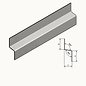 Versandmetall Z-profiel dakrandplaat 100° van RVS, dubbelgevouwen, materiaaldikte 1,0 mm axcxb 10 x 40 x 20 mm, lengte 2000 mm, buitensnede K320