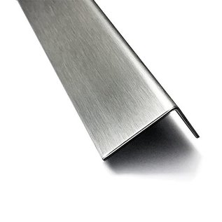 Versandmetall Jeu spécial de 2 cornières en acier inoxydable 1.4301, rectifiées K320, épaisseur du matériau 2,0 mm, axb : 40x150 mm, longueur : 2180 mm