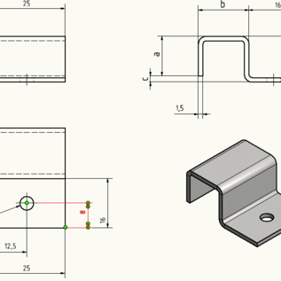 Versandmetall Clip U1-U3, petits morceaux de 1,5 mm RVS 1 chaque correl cassé 320