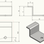 Versandmetall Klammer Z1-Z3,  Kleinteile  aus  1,5mm   Edelstahl,  1 Seite gebürstet Korn 320