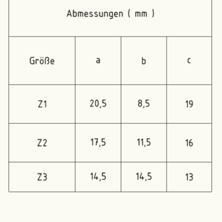 Versandmetall Clip Z1-Z3, kleine stukjes van 1,5 mm RVS 1 stuk gebroken correl 320