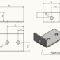 Versandmetall Hoek W4-W6, kleine onderdelen van 1,5 mm RVS, 1 zijde geborstelde korrel 320