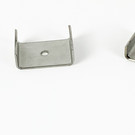 Clip U7-U9, kleine onderdelen van 1,5 mm RVS 1 zijde geborsteld korrel 320