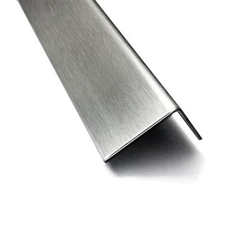 Versandmetall Angle en acier inoxydable - une seule fois Surface brossée d'un côté grain 320, 90°axb : 110x40 mm épaisseur de tôle 1,0 mm longueur 1000 mm