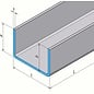 Versandmetall RESTPOSTEN [8A] 3er Set U-Profil aus Edelstahl  2-fach gekantet Materialdicke 1,0 mm axcxb 15 x 12 x 15 mm  Länge 2000 mm Aussen Schliff K320