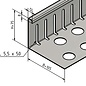 Versandmetall SPARSET kleine grindstop - RVS 1.4301 - geperforeerd - 90° gekanteld