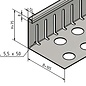 Versandmetall SPARSET kleine grindstop - RVS 1.4301 - geperforeerd - 90° gekanteld