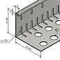 Versandmetall SPARSET Bande de gravier  grande perforée - acier inox 1.4301 - perforée - pliée à 90 °