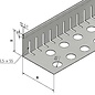 Versandmetall SPARSET Grindkeringsprofiel Grindprofiel klein met dubbele Bovenrand roestvrij Staal geperforeerd 1.4301 gezet 90°