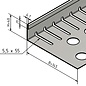 Versandmetall SPARSET Grindkeringsprofiel Grindprofiel klein met dubbele Bovenrand roestvrij Staal geperforeerd 1.4301 gezet 90°