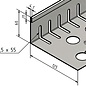 Versandmetall SPARSET Grindkeringsprofiel Grindprofiel klein met dubbele Bovenrand roestvrij Staal geperforeerd 1.4301 gezet 90°