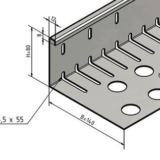 Versandmetall SPARSET Kiesfangleiste groß - Aluminium Al99,5 – Gelocht – 90° gekantet