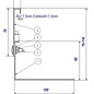 Versandmetall SPARSET Bande de gravier en acier inoxydable hauteur réglable 1.4301 hauteur 70-110mm - 90 ° plié