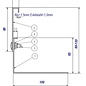 Versandmetall SPARSET Bande de gravier en acier inoxydable hauteur réglable 1.4301 hauteur 80-120mm - 90 ° plié